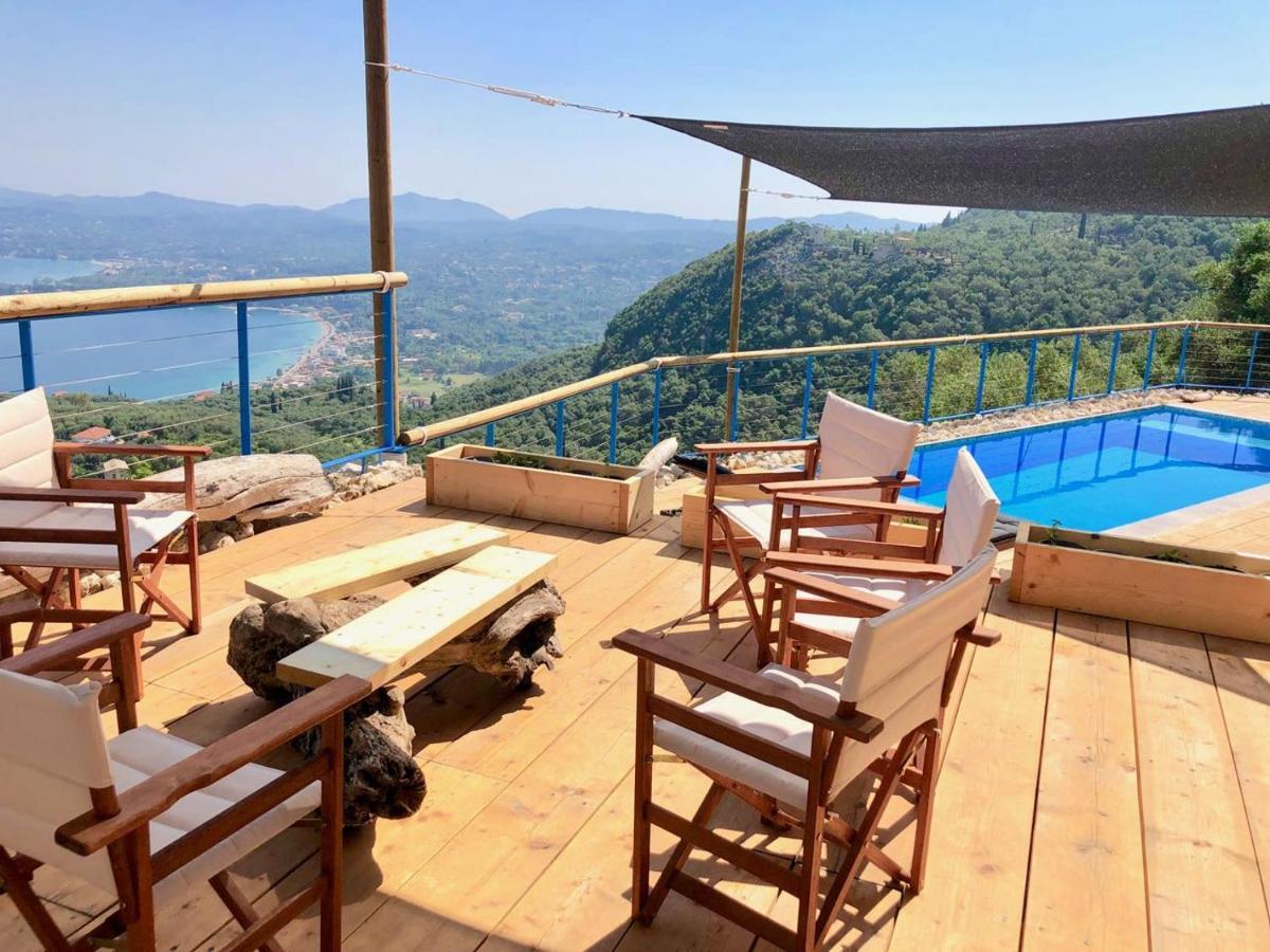 House Sienna Of Villa Intaba Best Views Corfiot Riviera Corfu Island Greece Contemporary Design Pool With Spectacular Sea Views Close To Ipsos Beach Pyrgi  Екстериор снимка