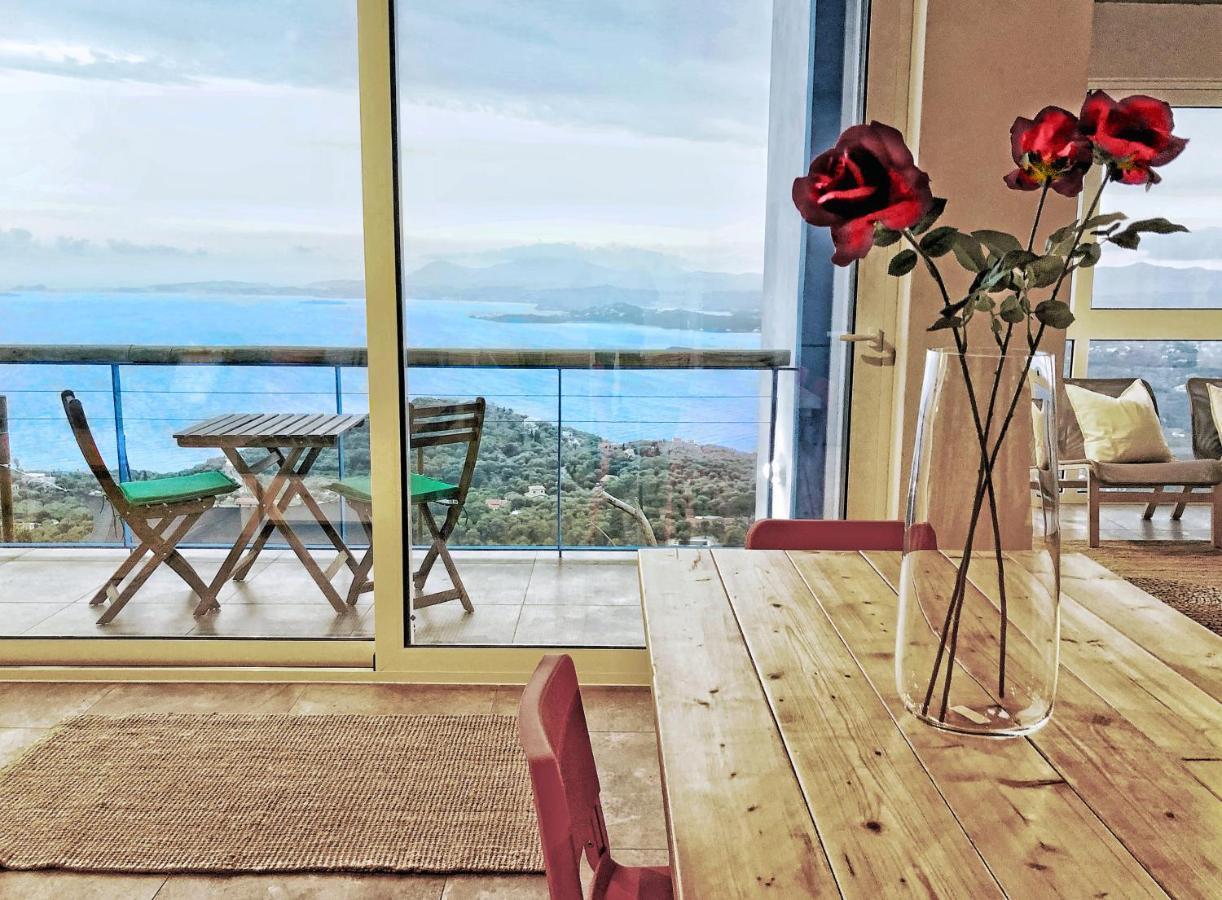 House Sienna Of Villa Intaba Best Views Corfiot Riviera Corfu Island Greece Contemporary Design Pool With Spectacular Sea Views Close To Ipsos Beach Pyrgi  Екстериор снимка